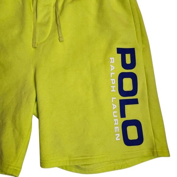 Polo Ralph Lauren Neon Yellow Fleece-lined Mens Shorts Sz 1XB - Picture 5 of 8